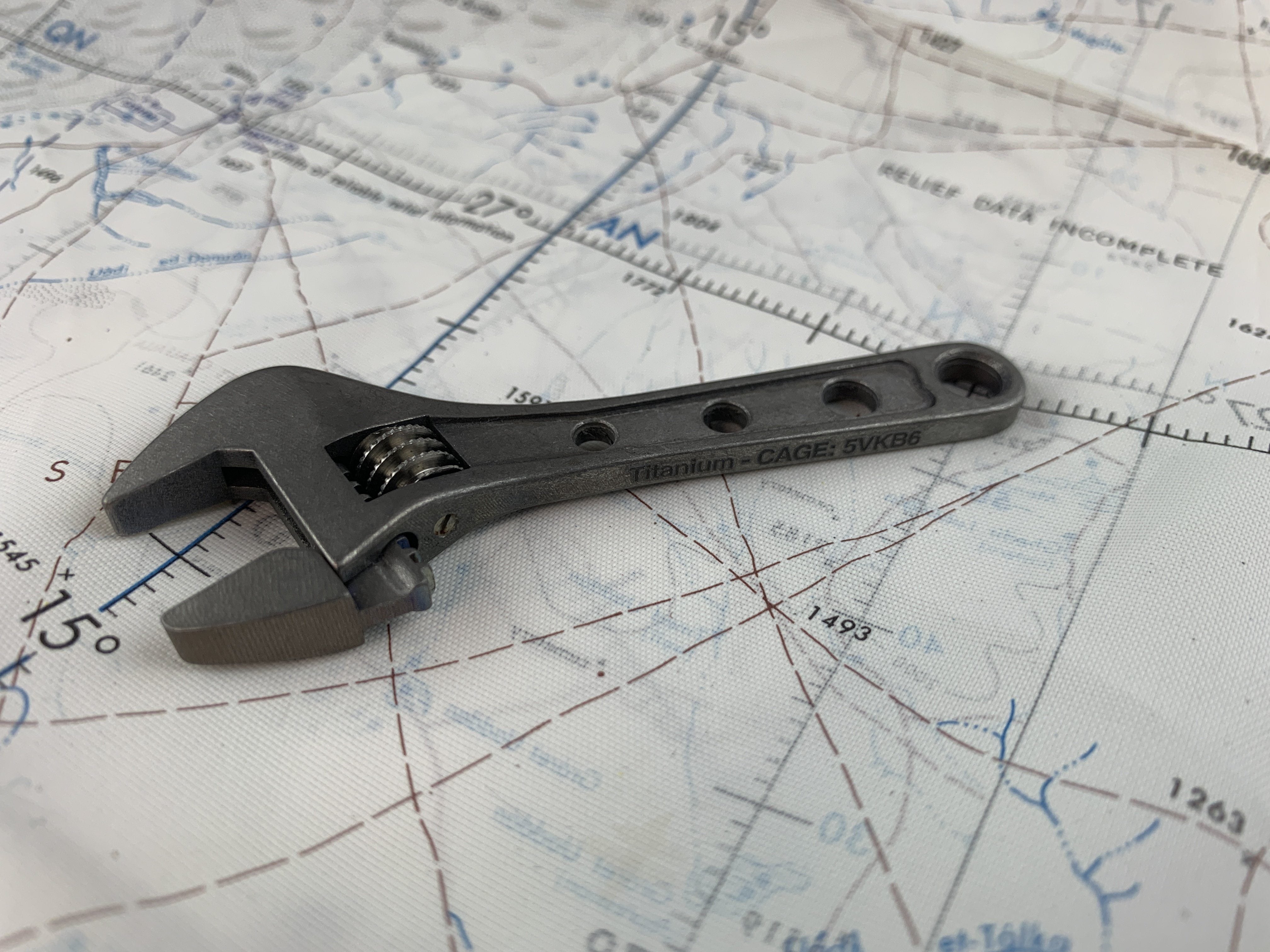 Small Adjustable Wrench - Titanium 3 Inch ( NSN Pending ) - CountyComm