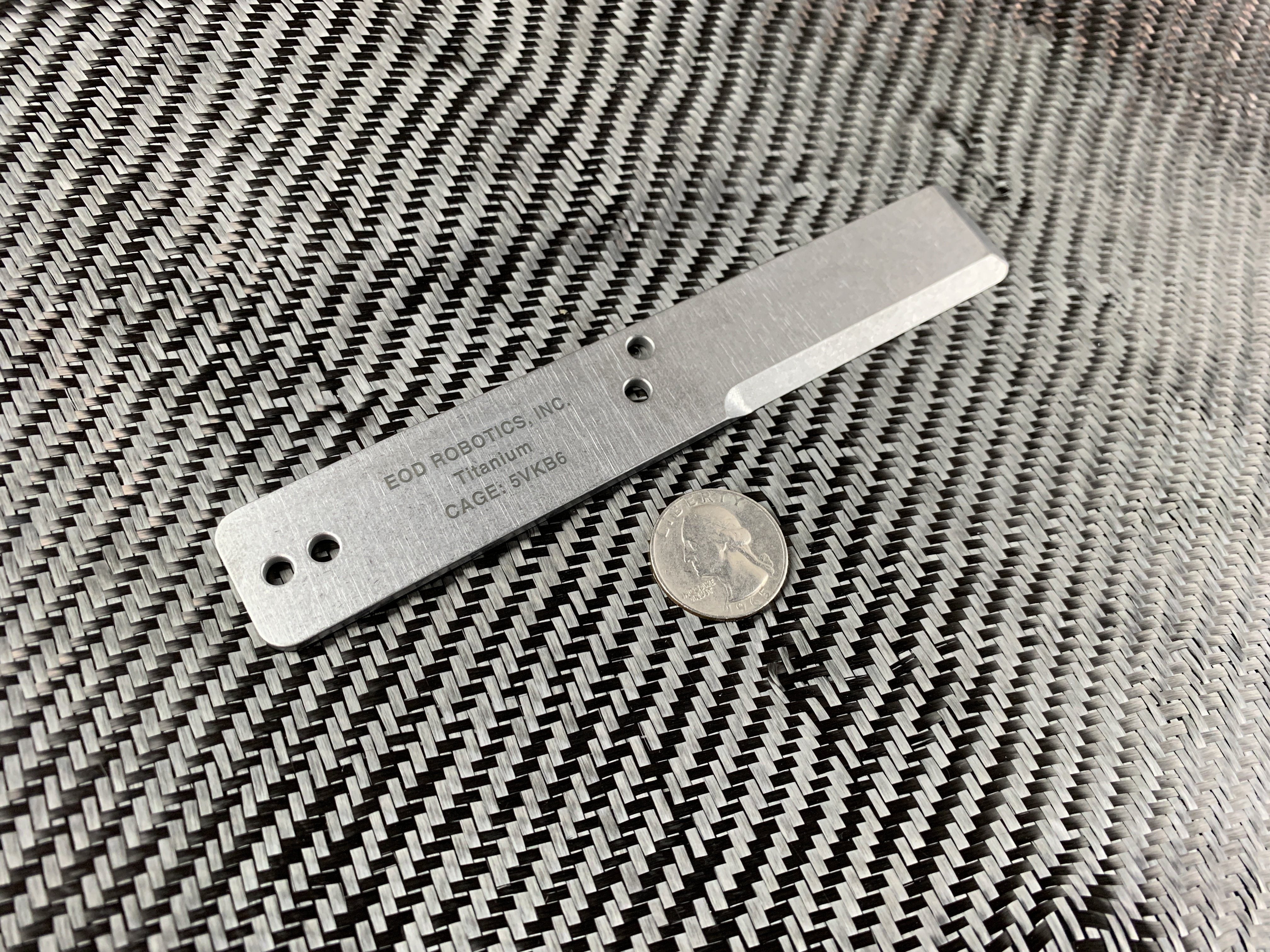 Tumbled Titanium EOD Robotics Breacher Bar ( 2 Sizes ) - CountyComm