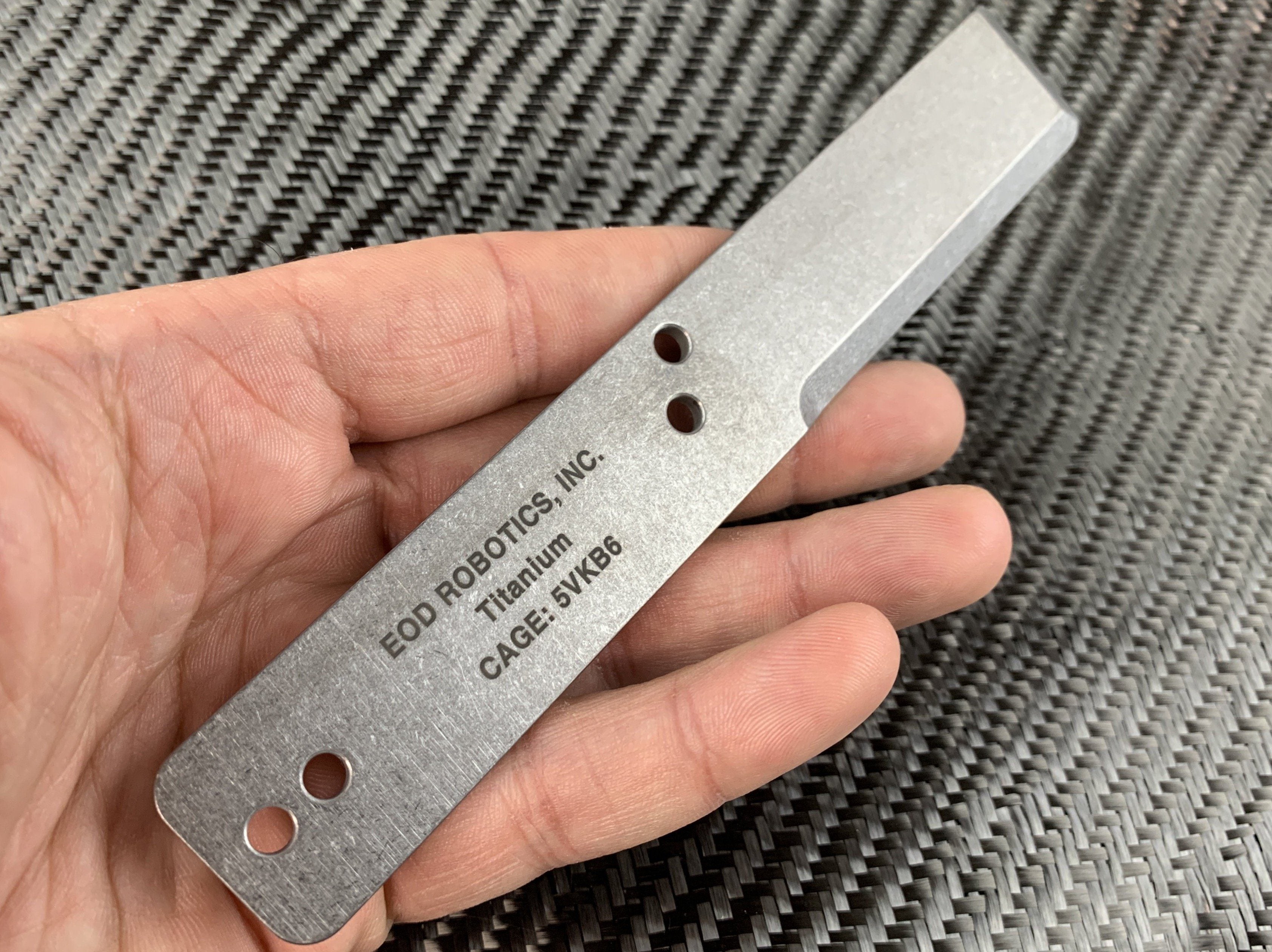 Tumbled Titanium EOD Robotics Breacher Bar ( 2 Sizes ) - CountyComm