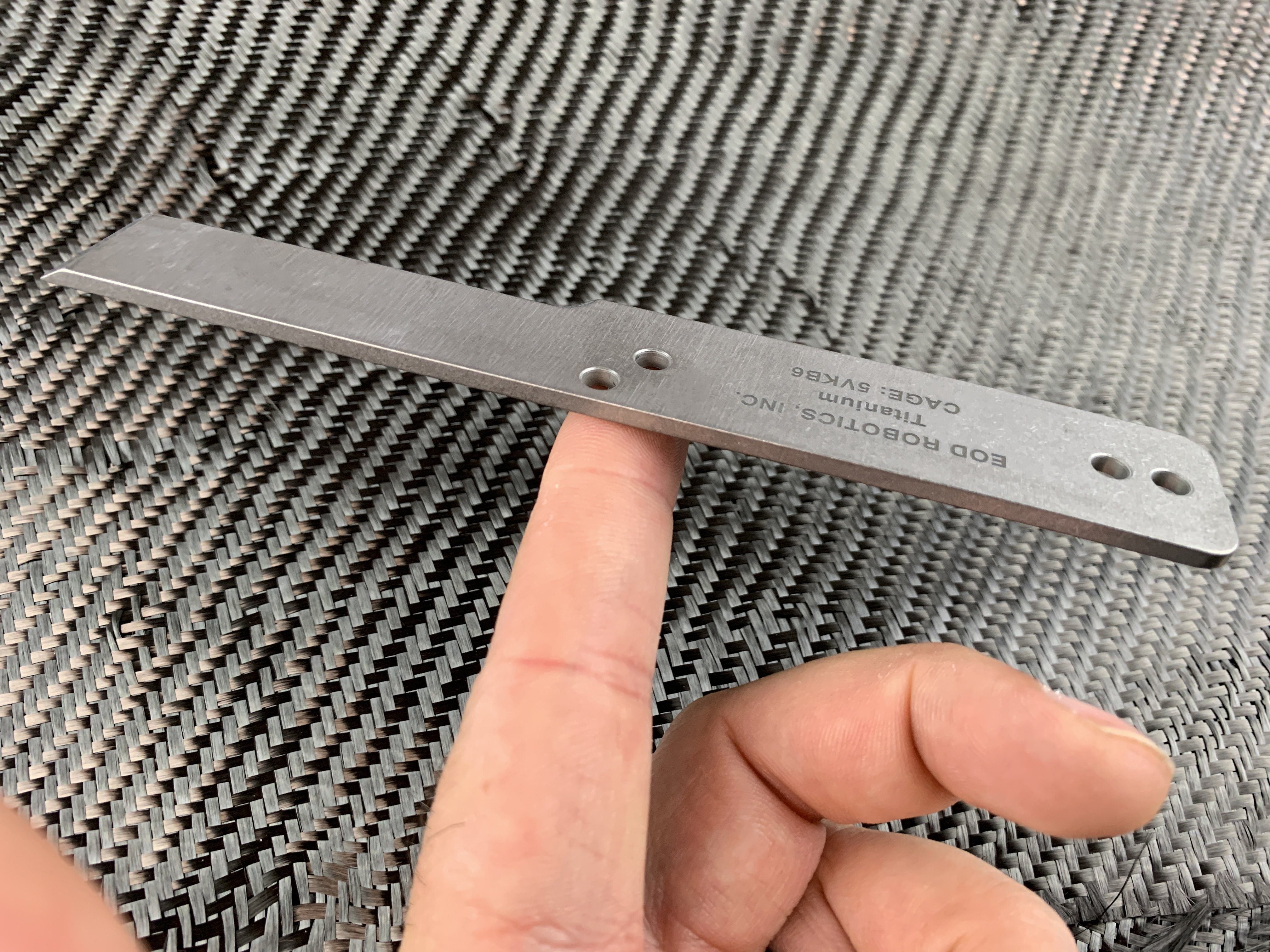 Tumbled Titanium EOD Robotics Breacher Bar ( 2 Sizes ) - CountyComm