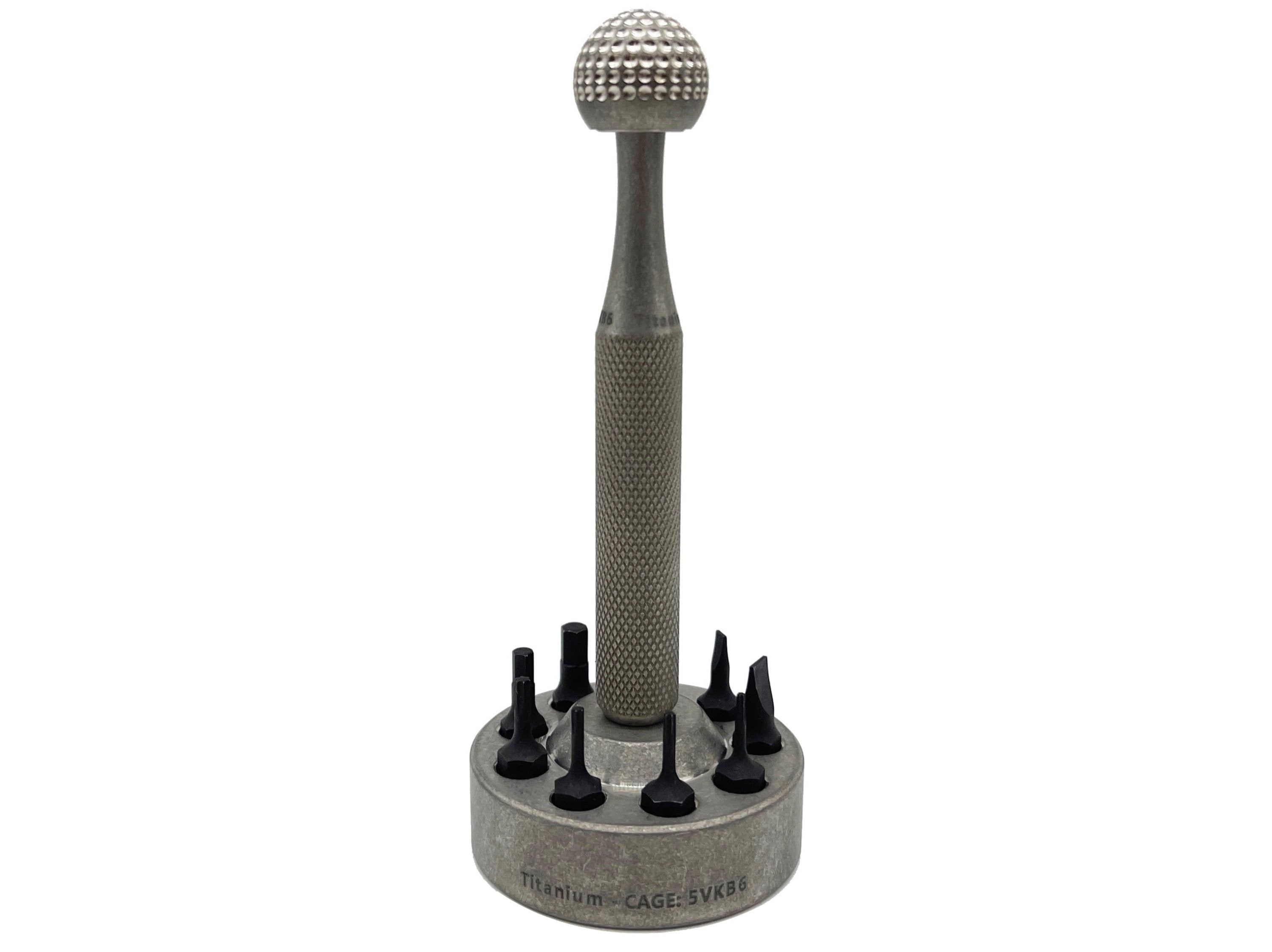 Universal Titanium Desk Stand for 1/4" Screwdriver Sets! - Gen 2