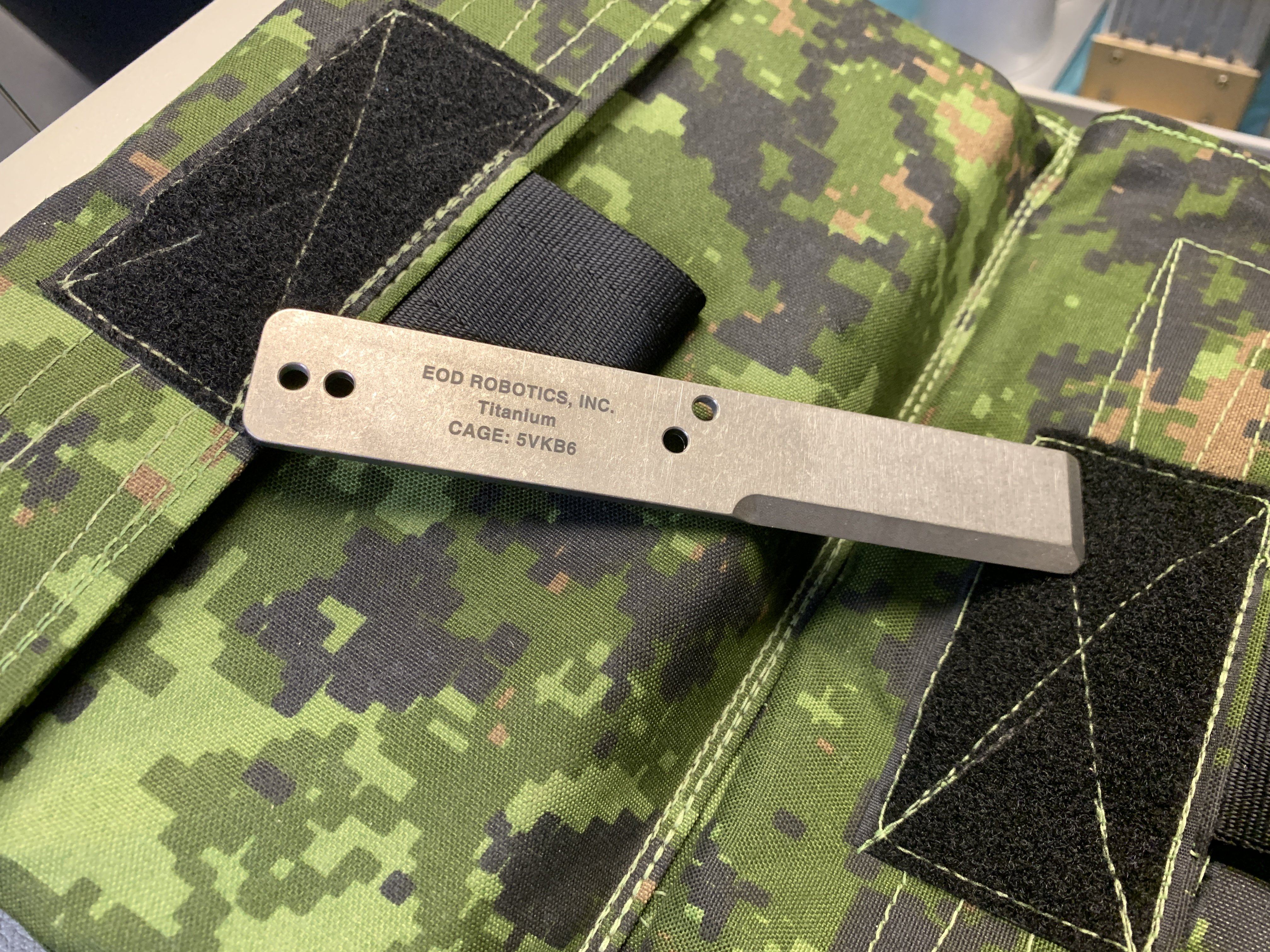 Tumbled Titanium EOD Robotics Breacher Bar ( 2 Sizes ) - CountyComm