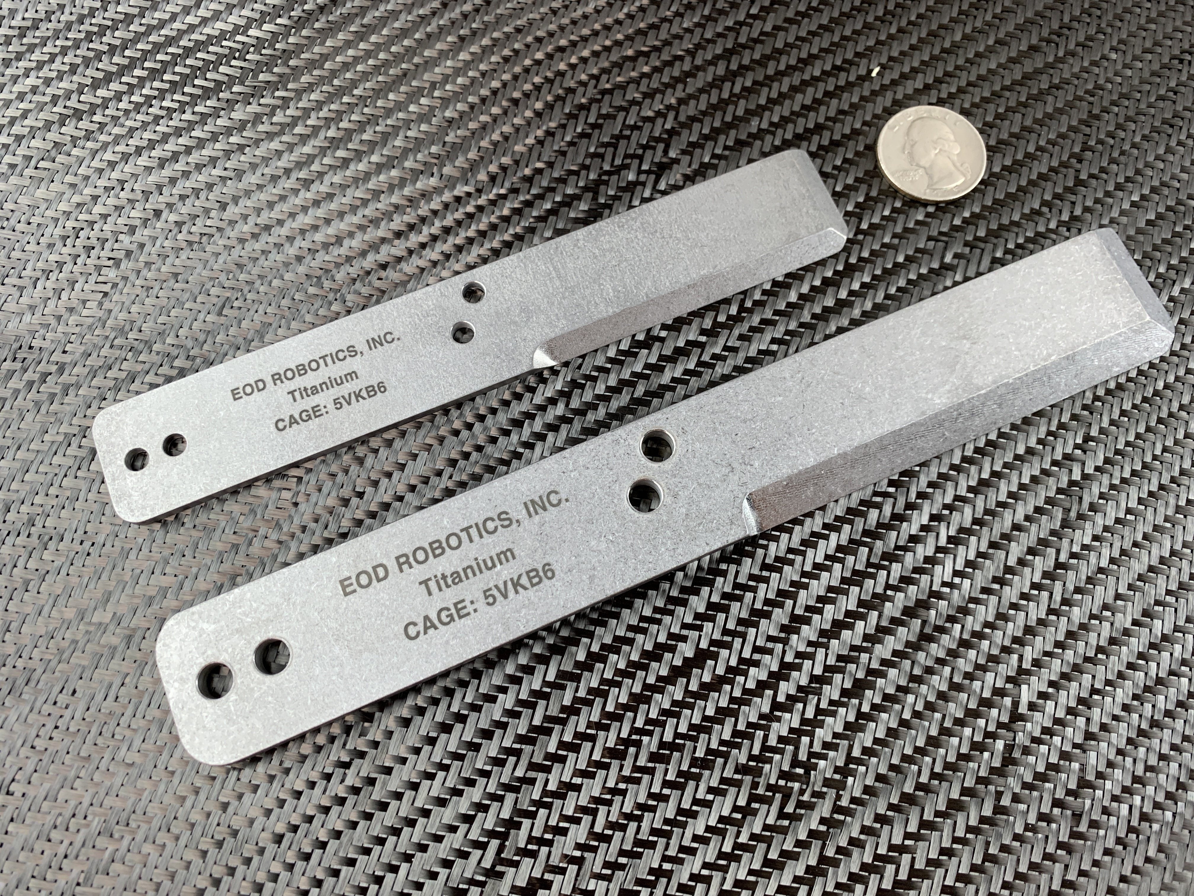 Tumbled Titanium EOD Robotics Breacher Bar ( 2 Sizes ) - CountyComm