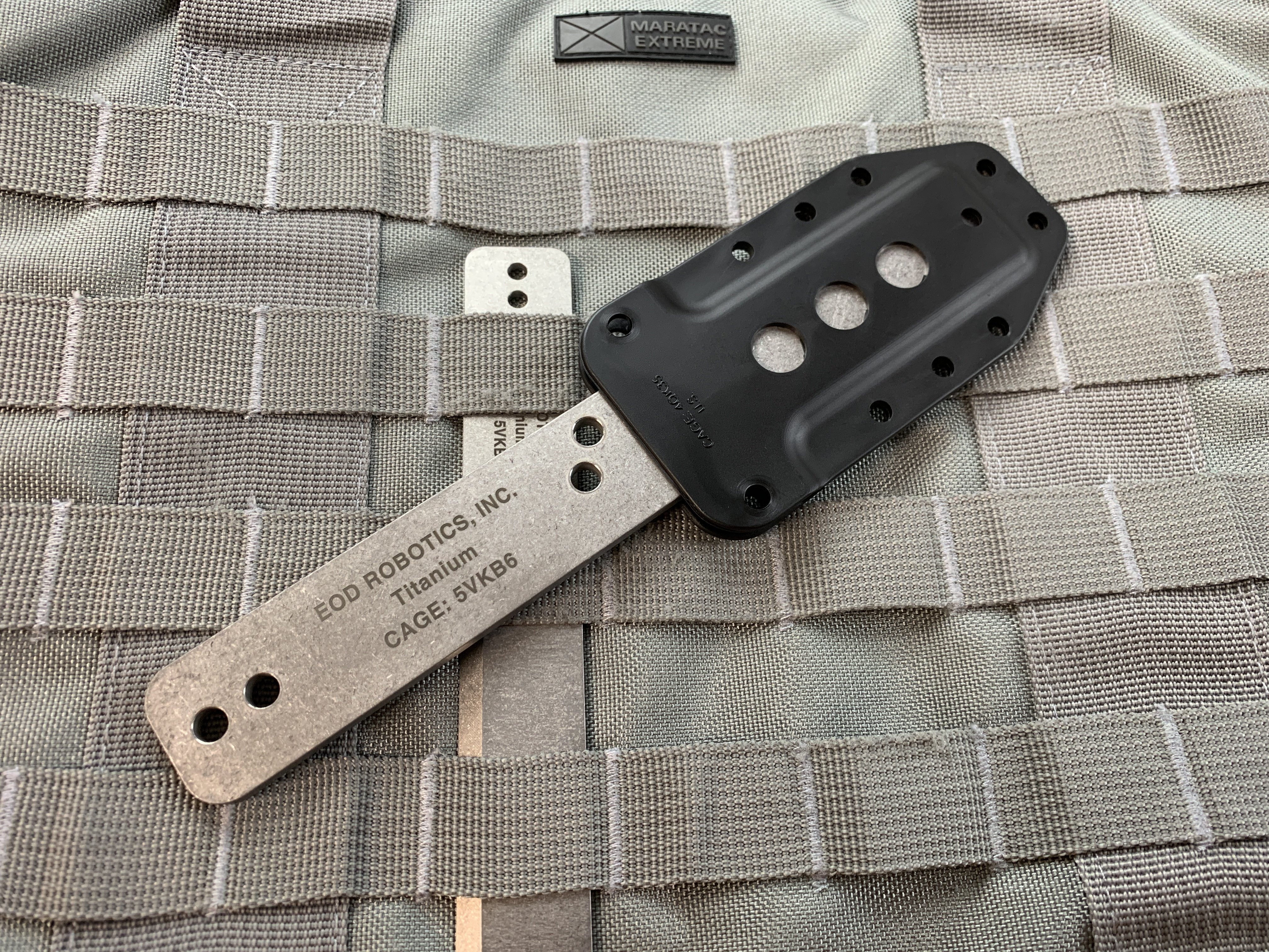 Tumbled Titanium EOD Robotics Breacher Bar ( 2 Sizes ) - CountyComm