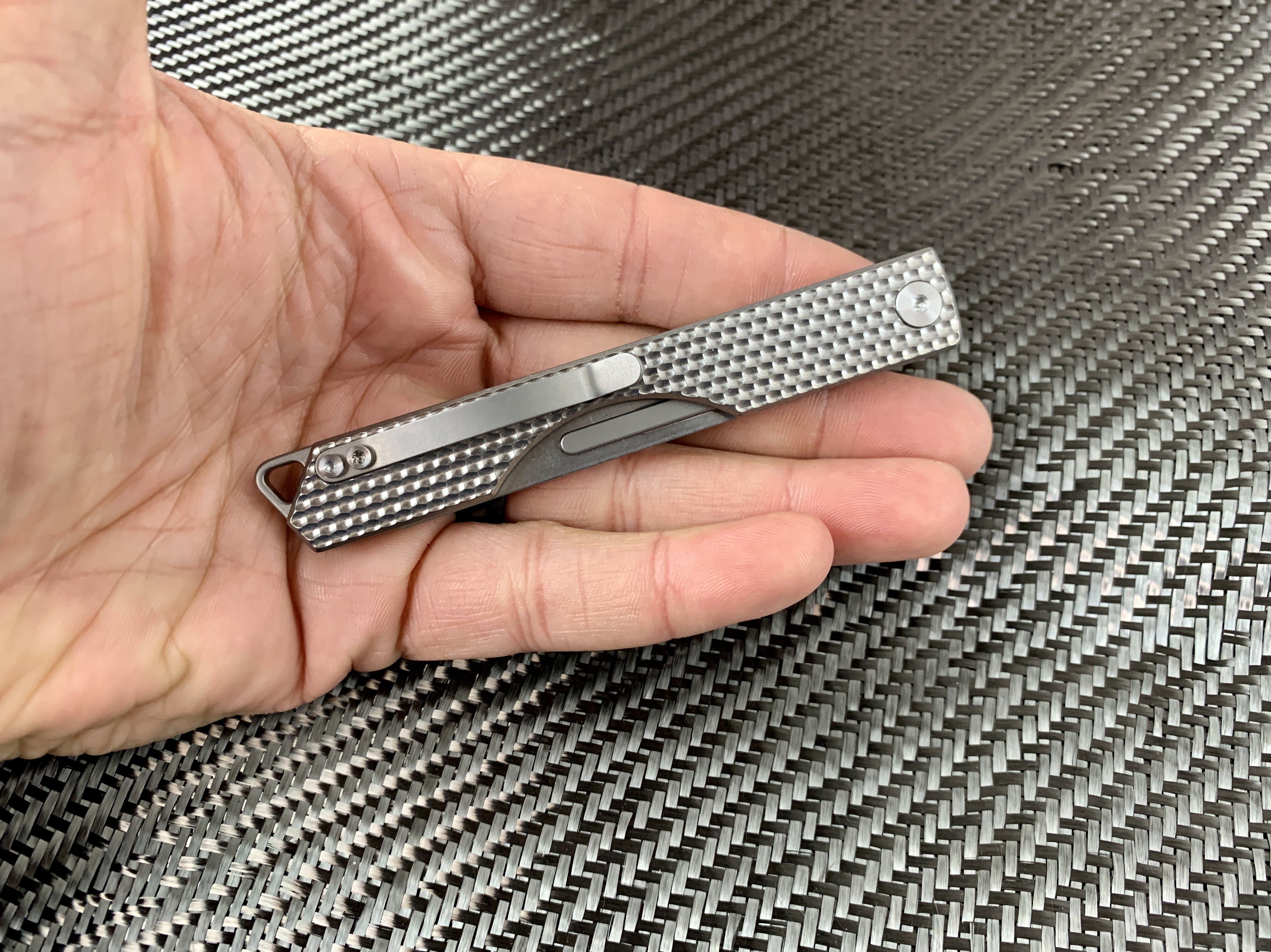 Oversized - Folding Titanium Craft Scalpel Knife + Case + Spare Blades! - CountyComm