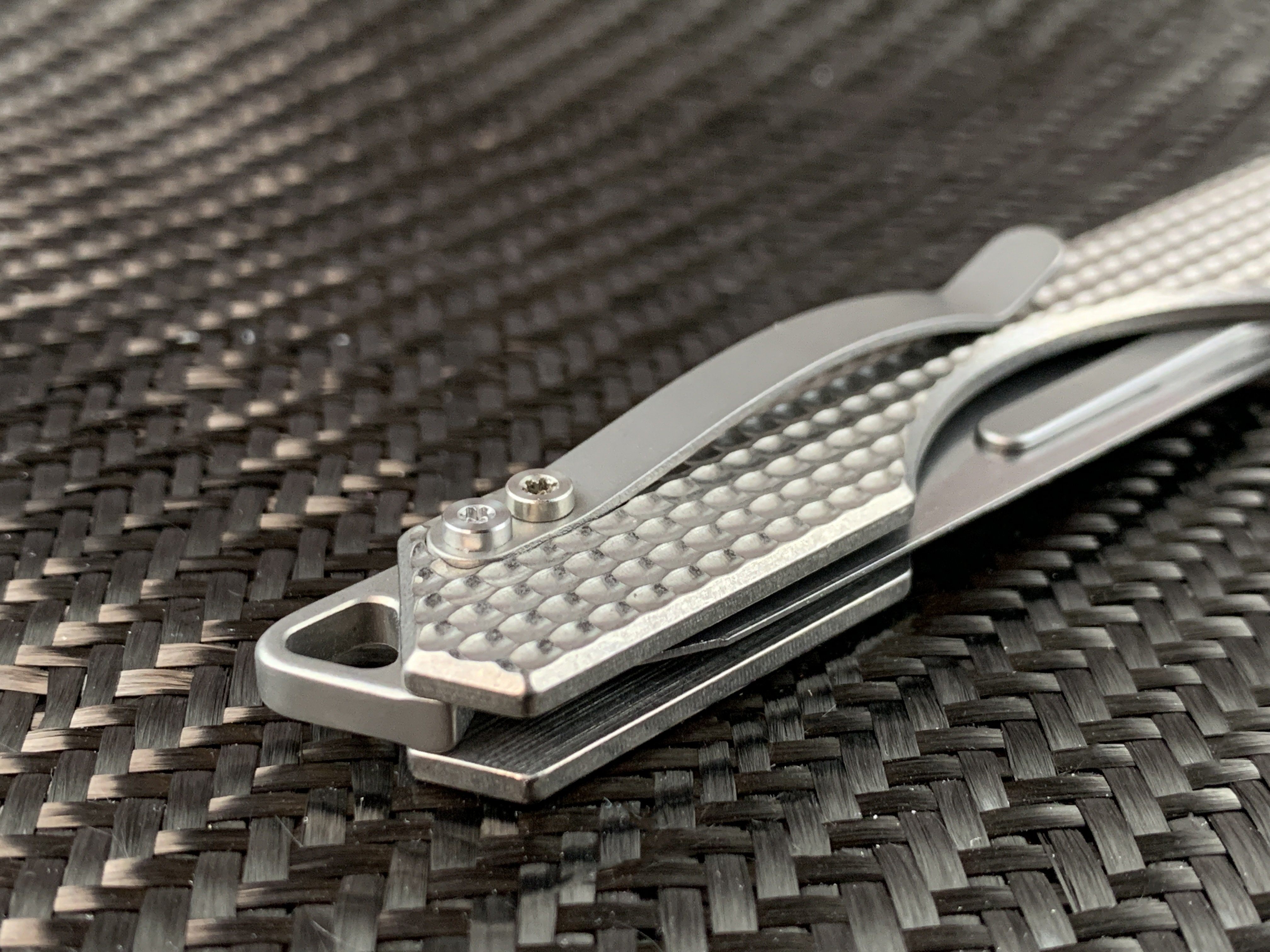 Oversized - Folding Titanium Craft Scalpel Knife + Case + Spare Blades! - CountyComm