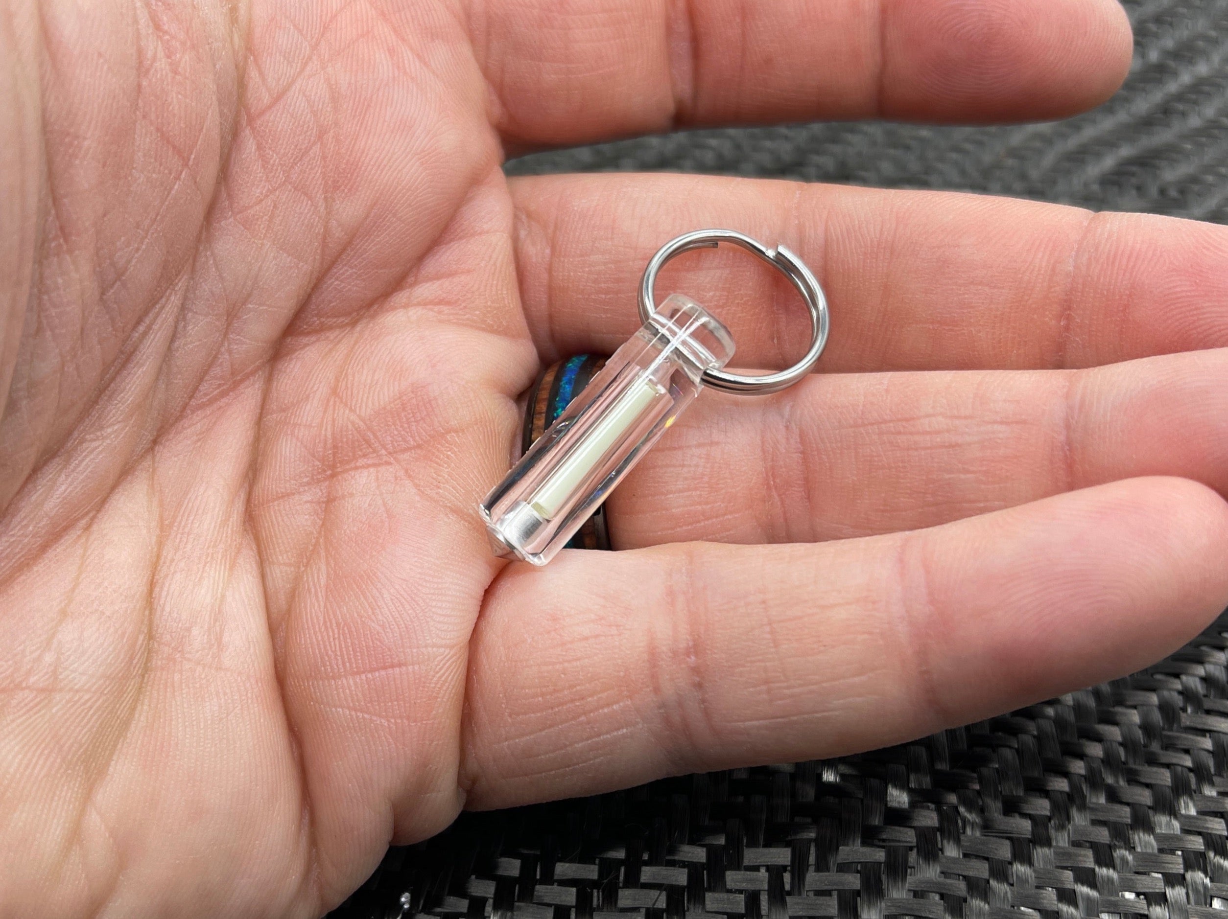 Tritium Ember Glow Fob With Glass Breaker - Official NRC License Approved NO: NR-0210-D-101-E