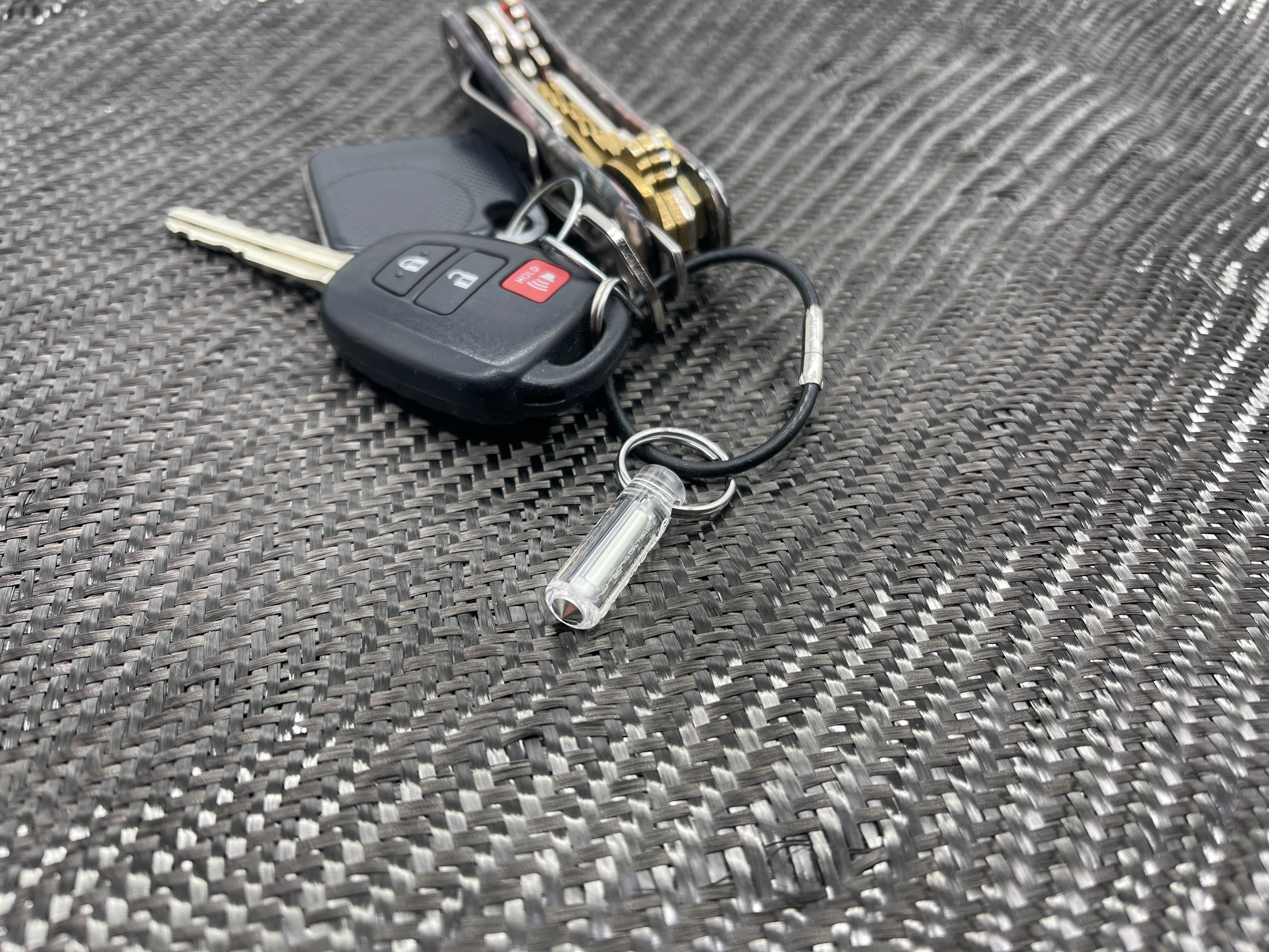 Tritium Ember Glow Fob With Glass Breaker - Official NRC License Approved NO: NR-0210-D-101-E