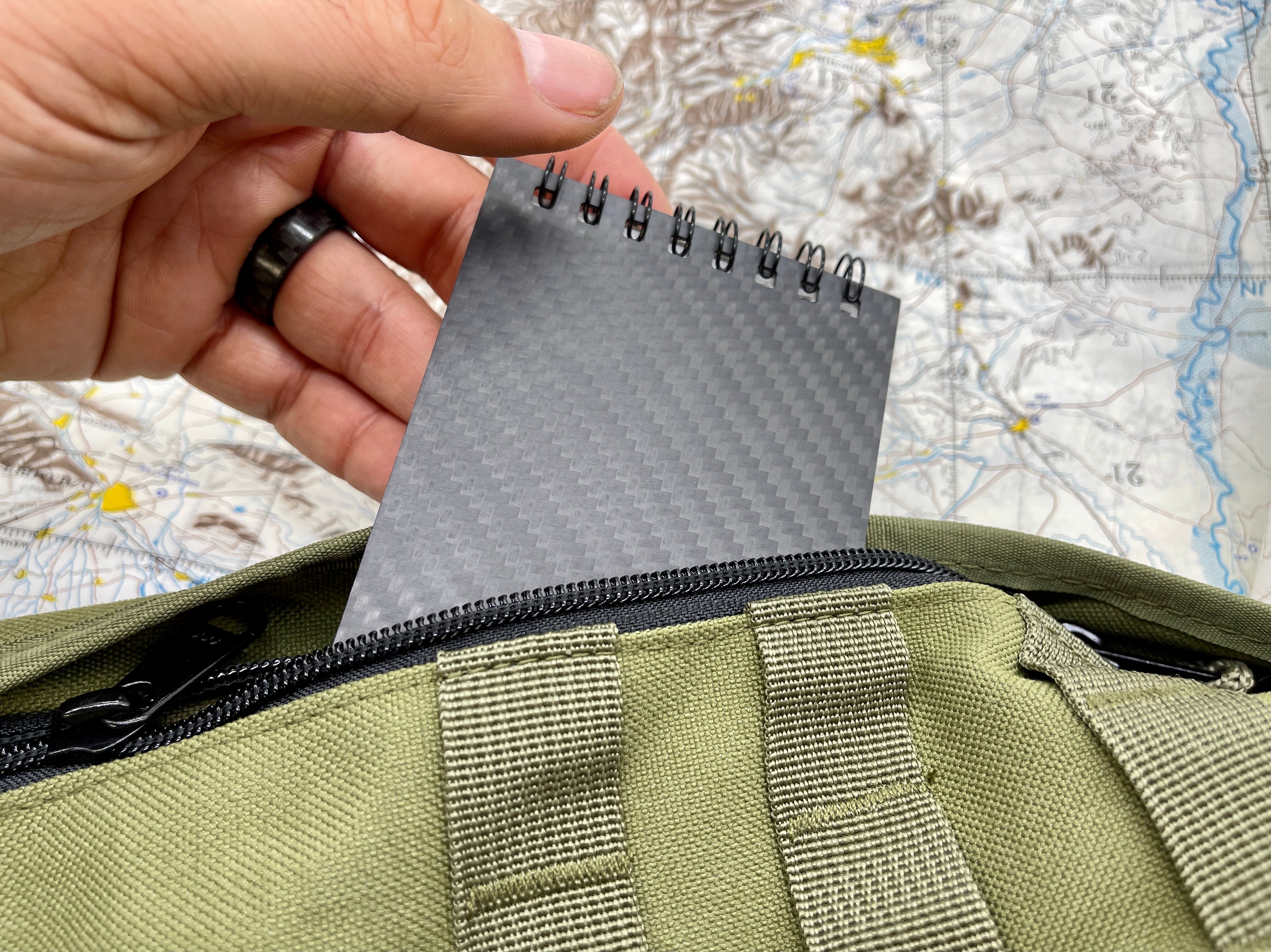 Weather Proof Carbon Fiber Notebook V2 ( Includes Glow POP Pen! )