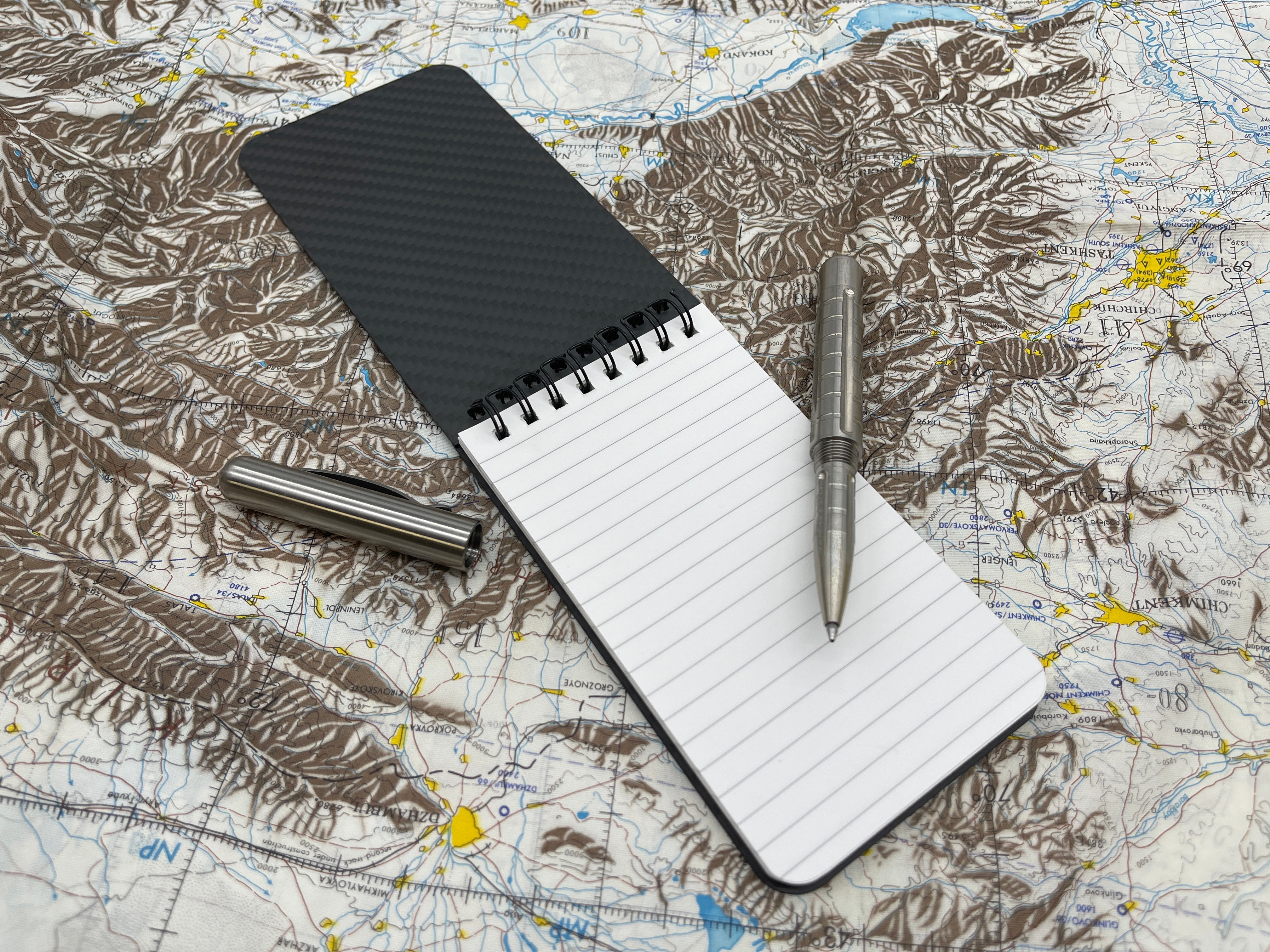 Weather Proof Carbon Fiber Notebook V2 ( Includes Glow POP Pen! )