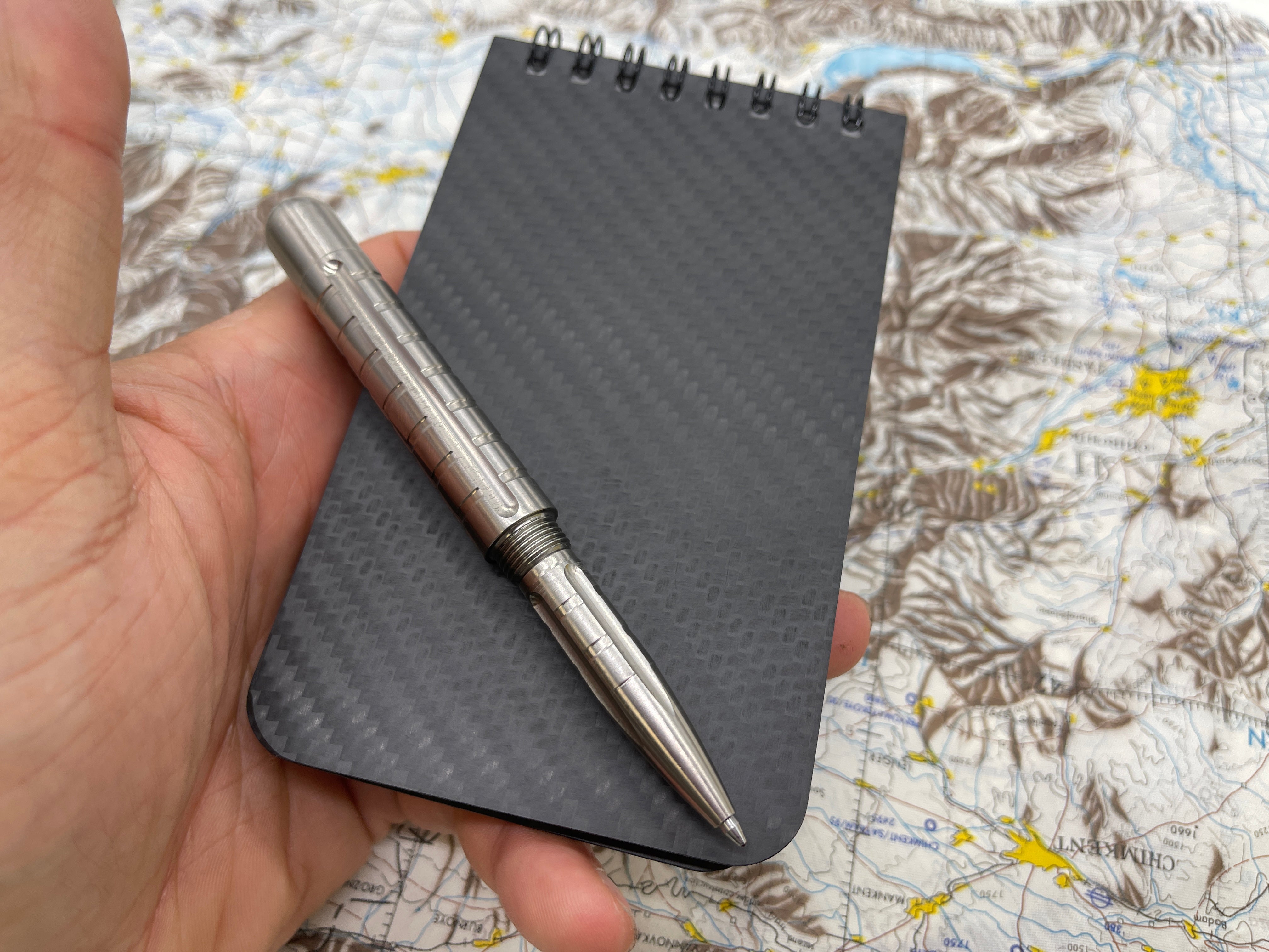 Weather Proof Carbon Fiber Notebook V2 ( Includes Glow POP Pen! )