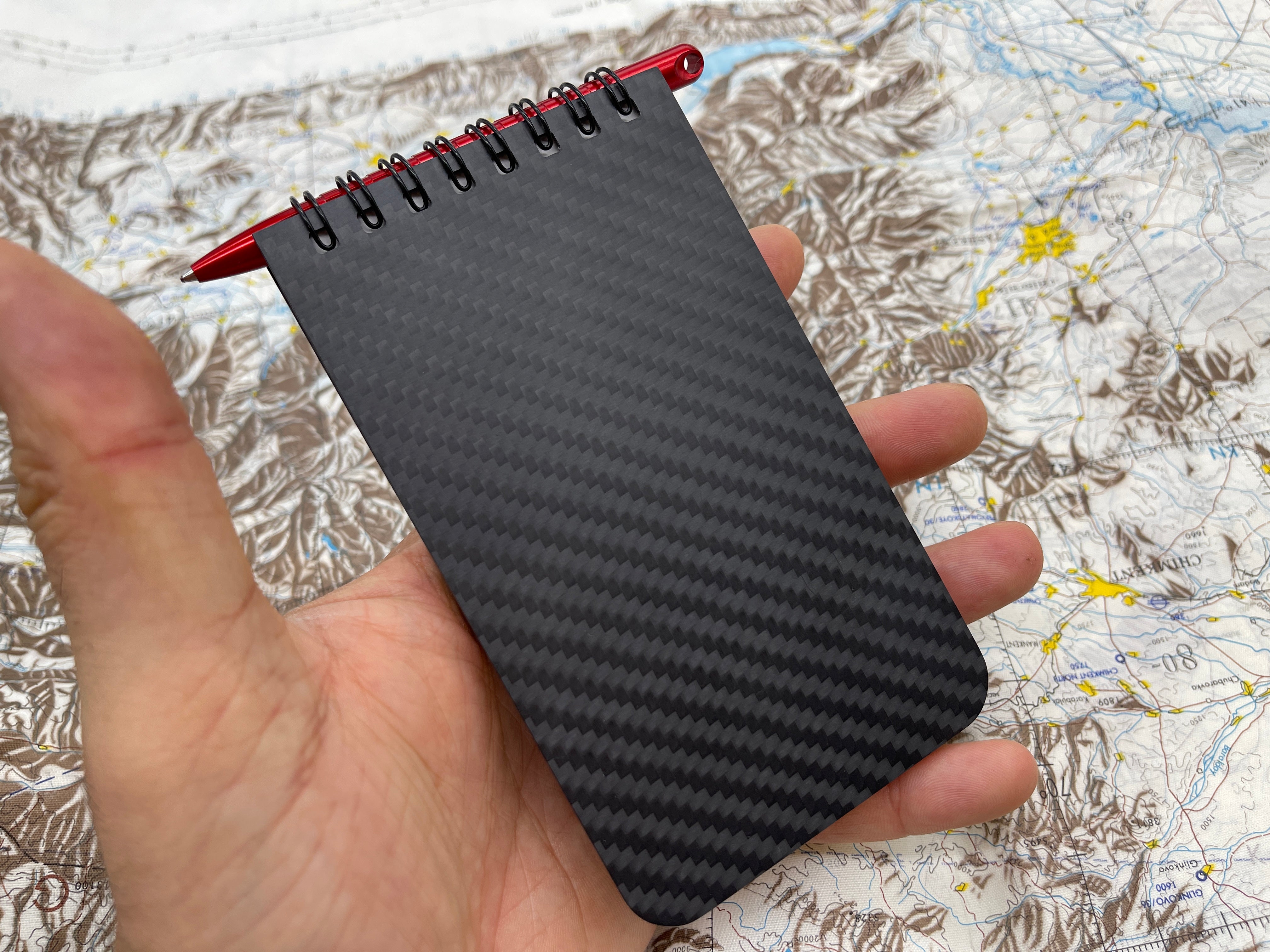 Weather Proof Carbon Fiber Notebook V2 ( Includes Glow POP Pen! )