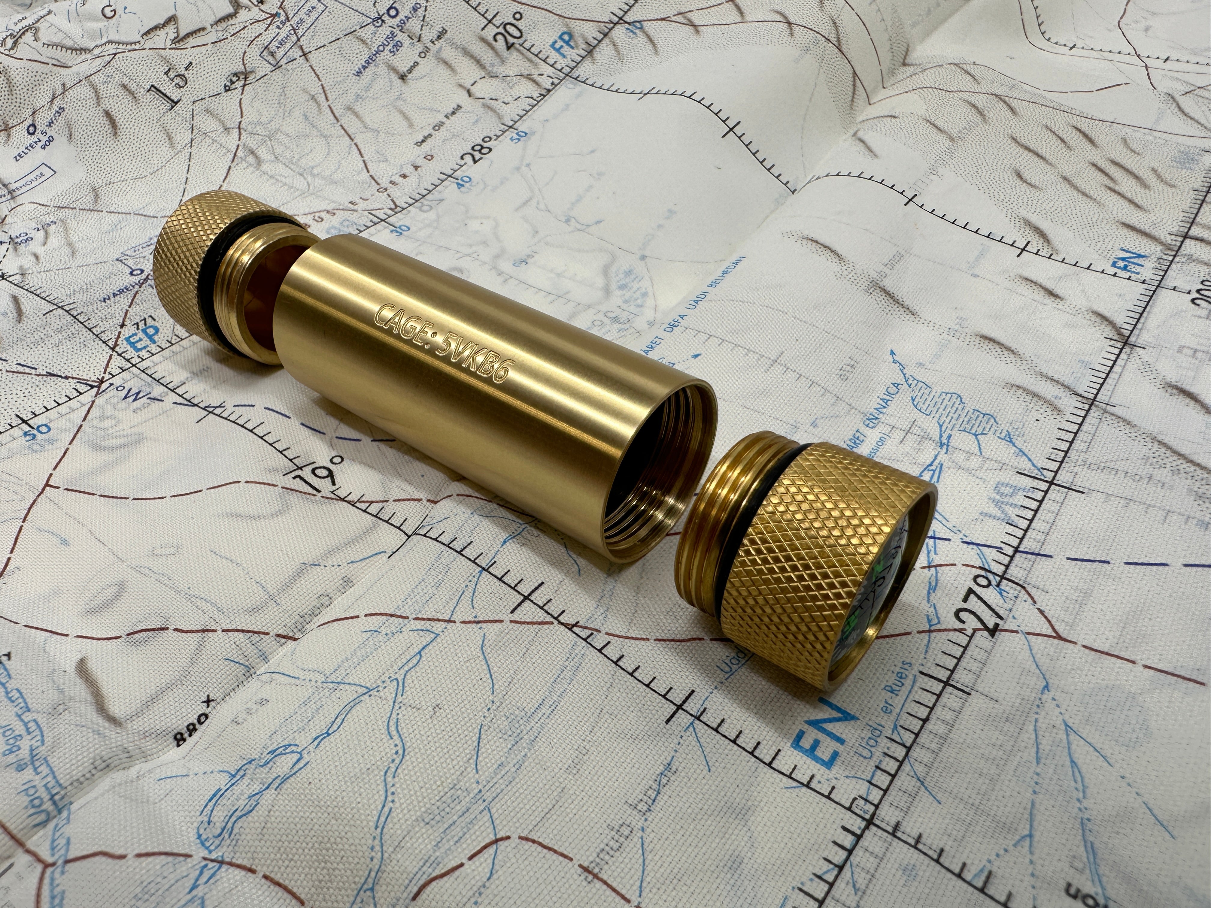 Brass Match & Compass Capsule - Gen 2