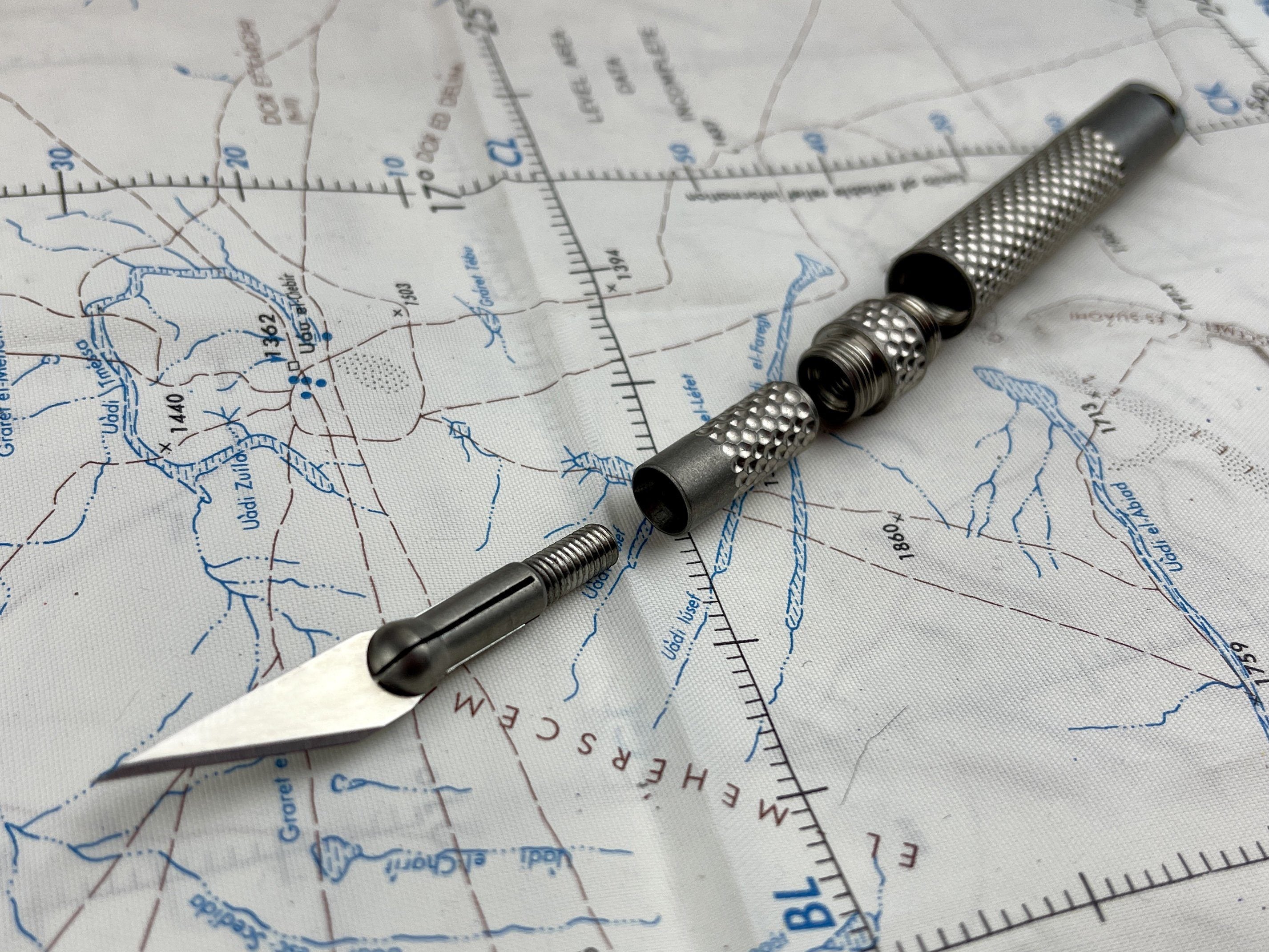 Key Ring Titanium Collapsible Scalpel by Maratac™ - CountyComm