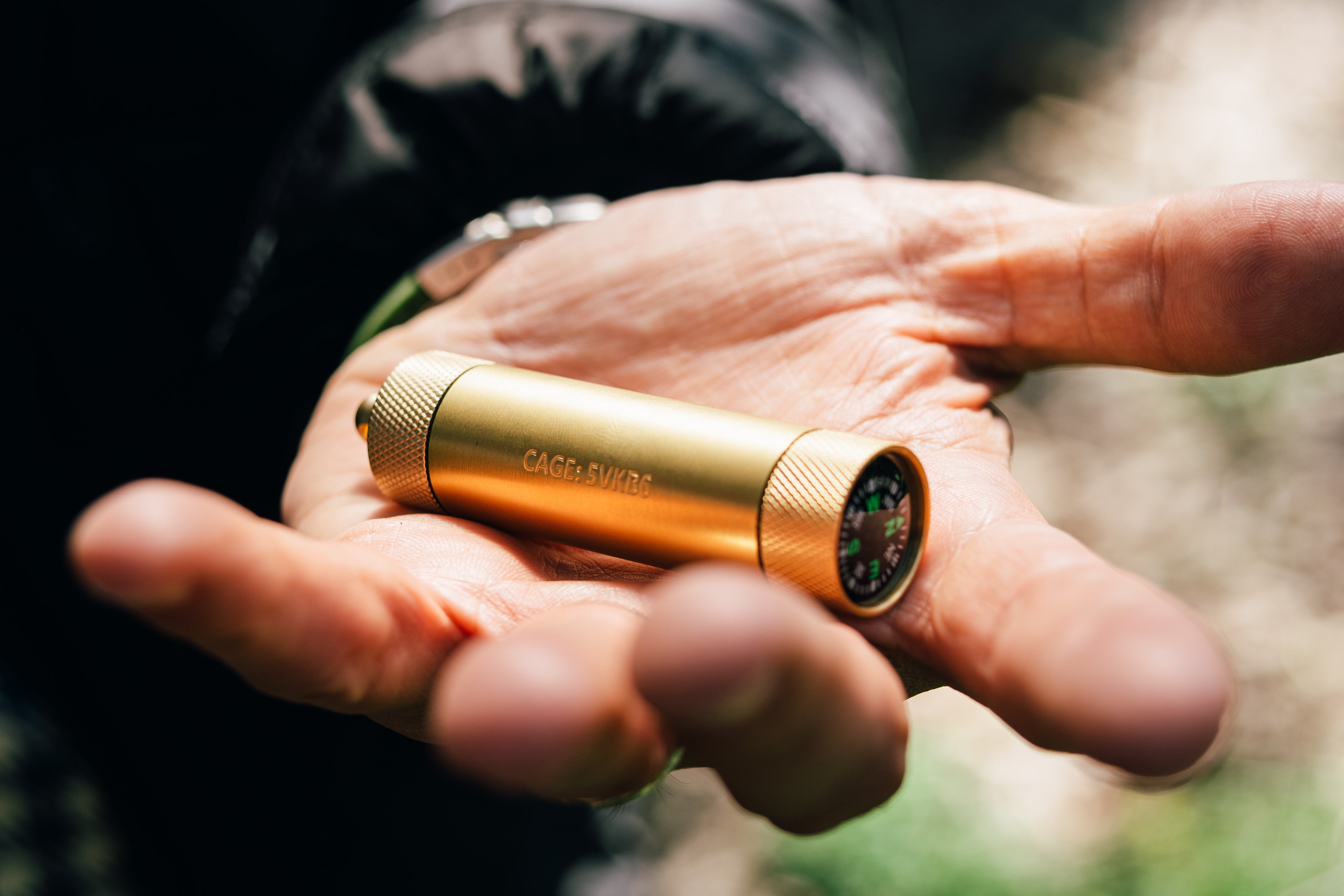 Brass Match & Compass Capsule - Gen 2