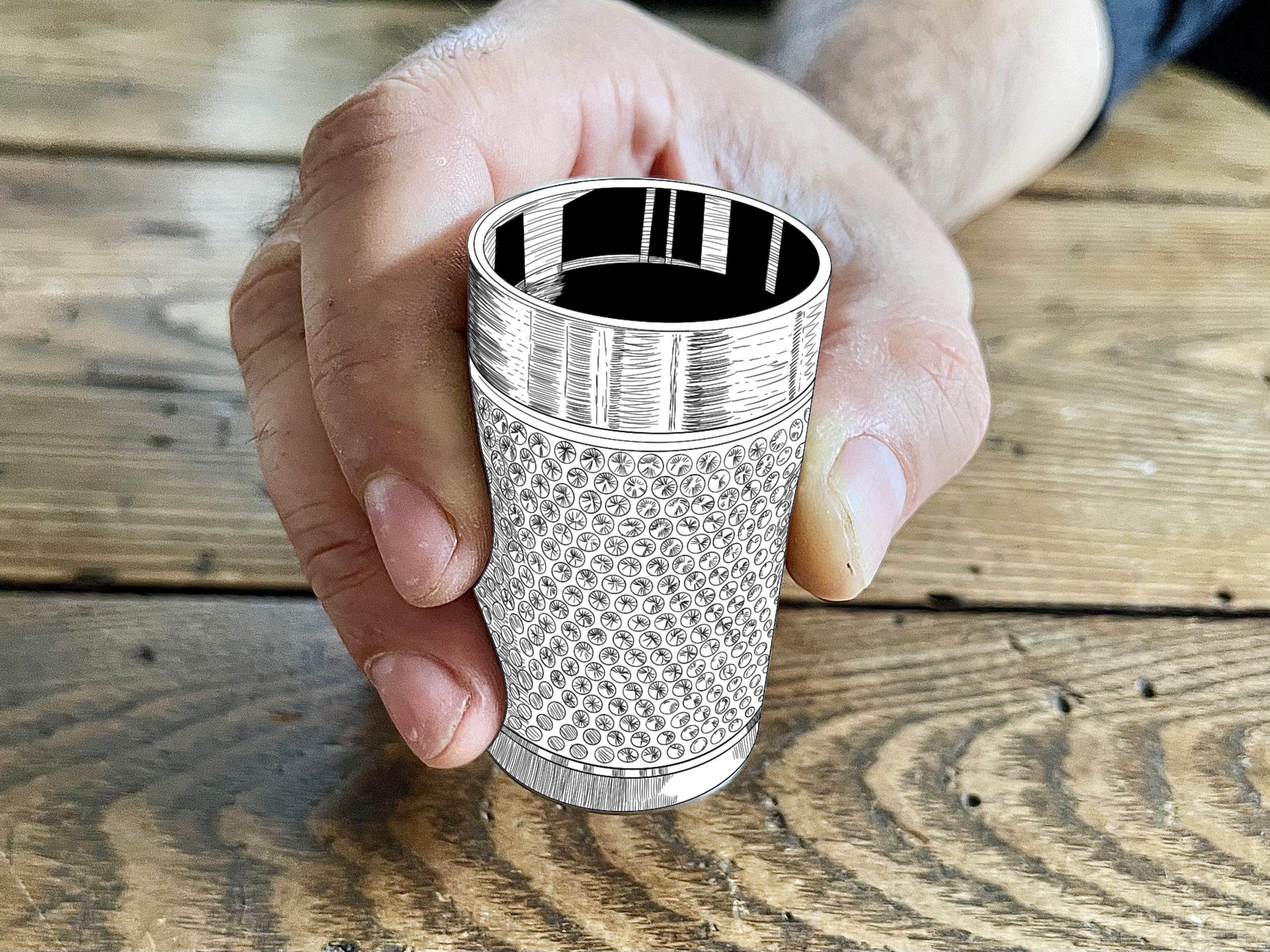 Big Shot - Machined Titanium 2 Oz Glass - CountyComm