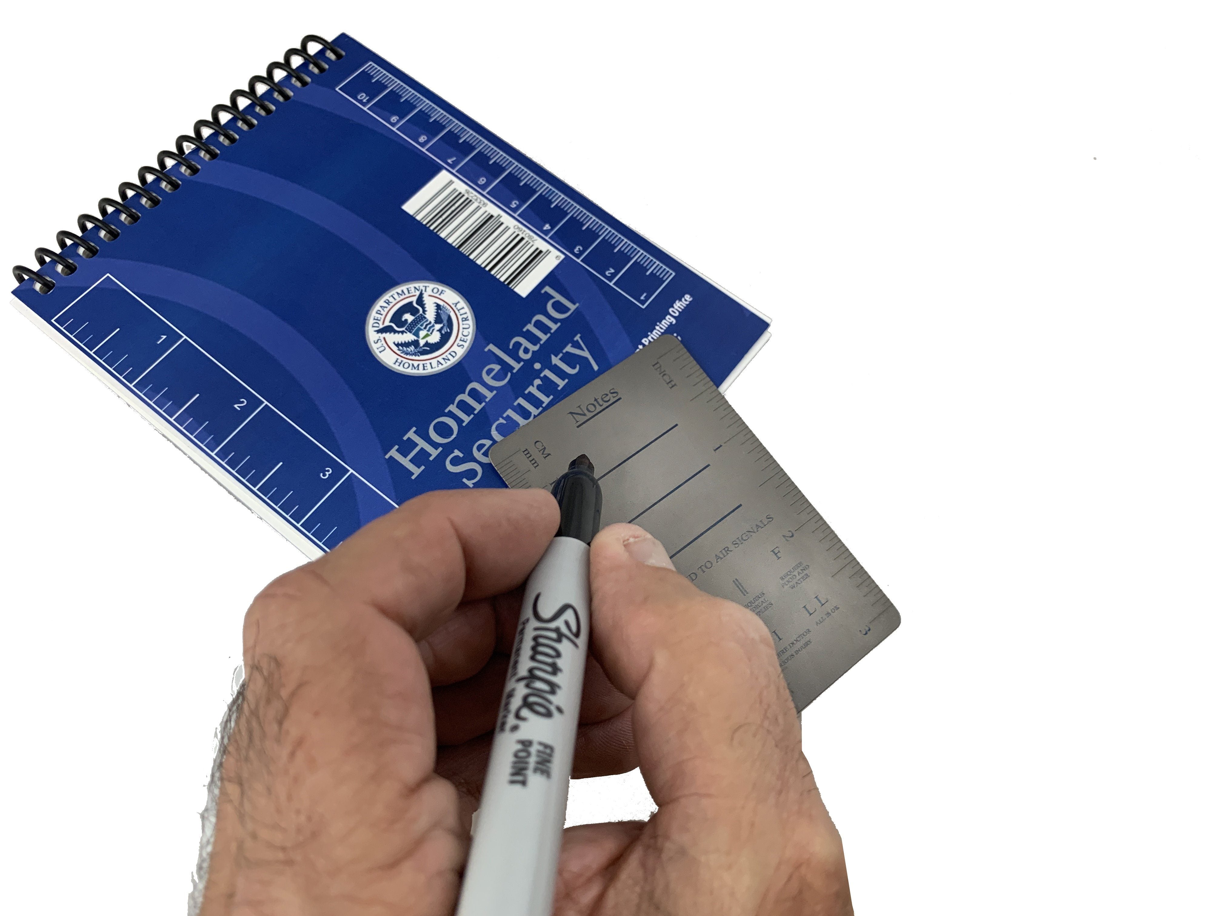 Titanium COMM Card - International Morse Code / SOS / Notes / Measurement - CountyComm