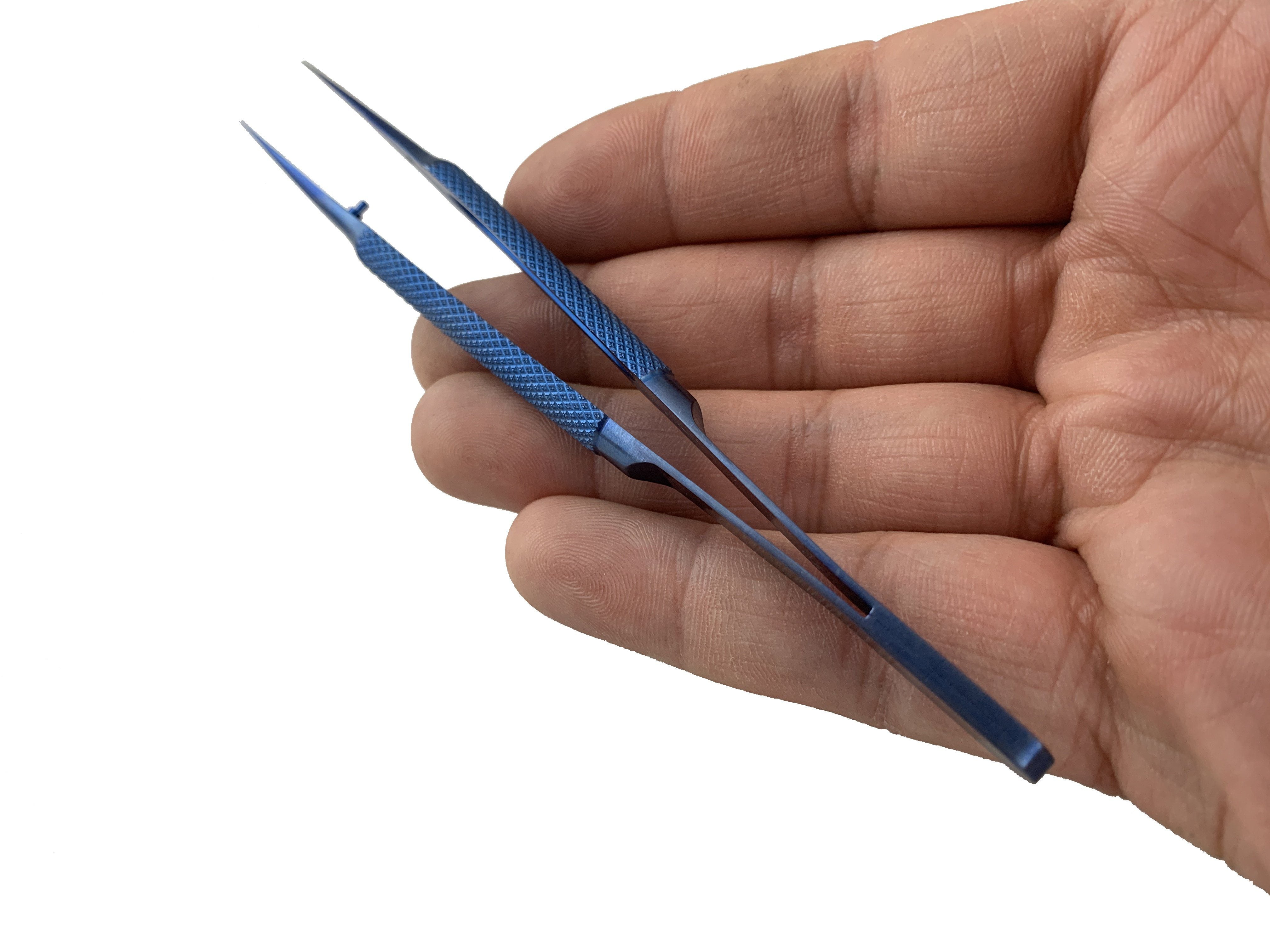 Full Size Electro Ultra Fine Tip Titanium Tweezers By Maratac - CountyComm