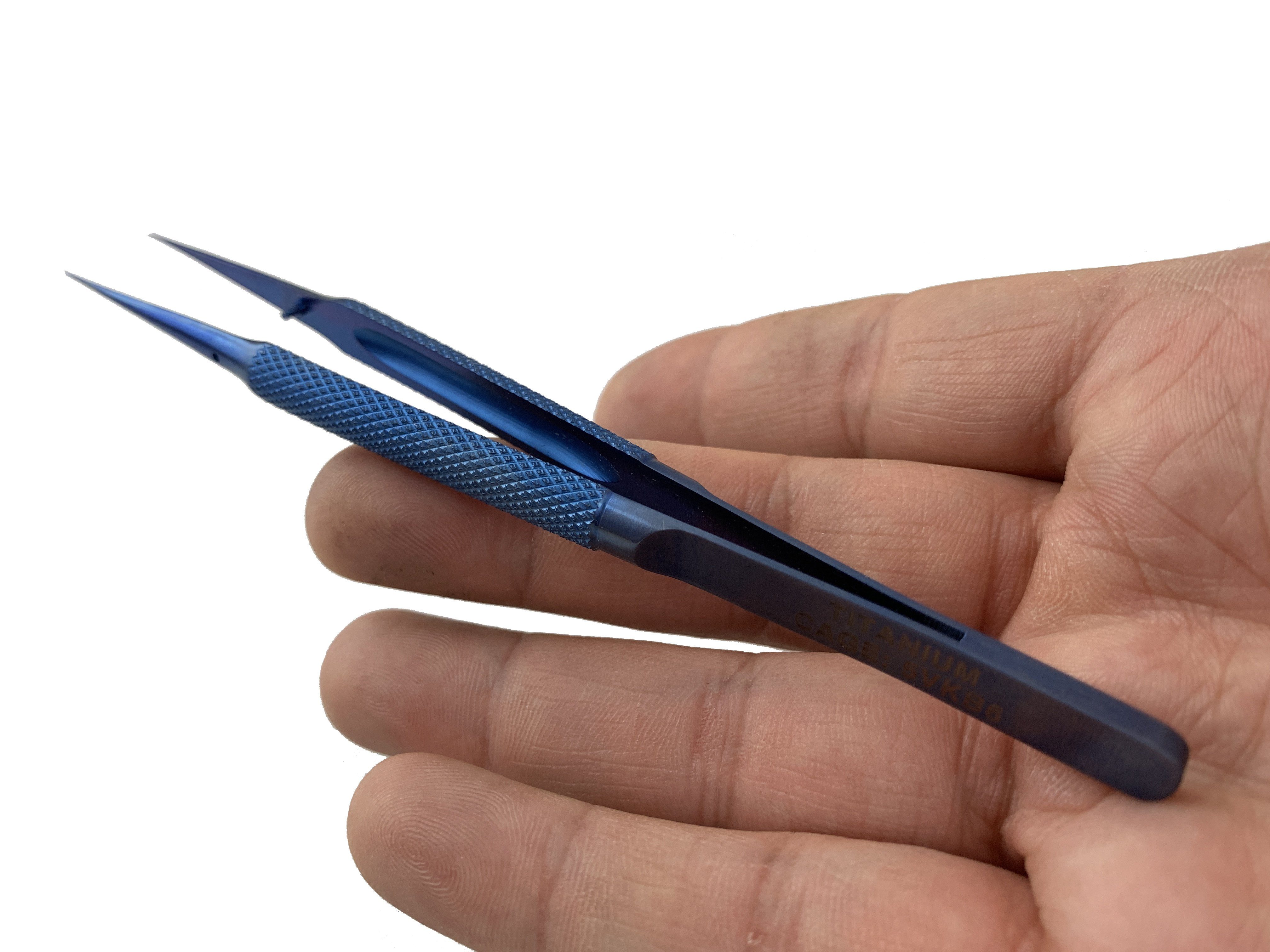 Full Size Electro Ultra Fine Tip Titanium Tweezers By Maratac - CountyComm